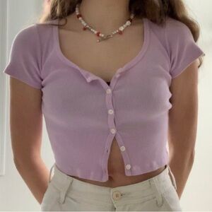 Brandy Melville purple crop top​​​​​​